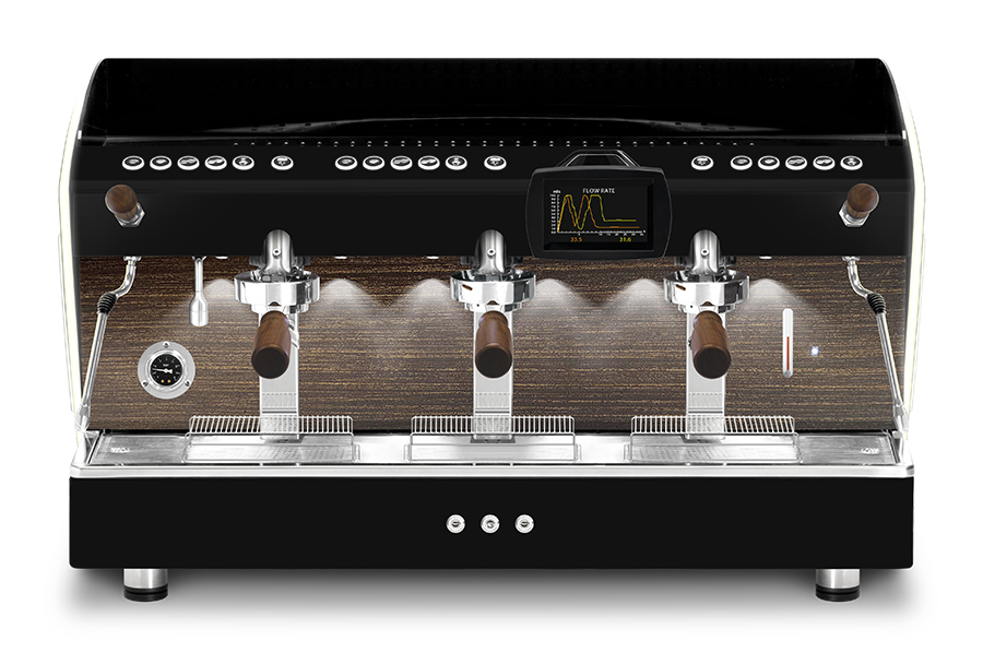 Etnica display Evolution vue de face 3gr XL Automatique Orchestrale Machines à Café Expresso Professionnel E61 (Full optional)