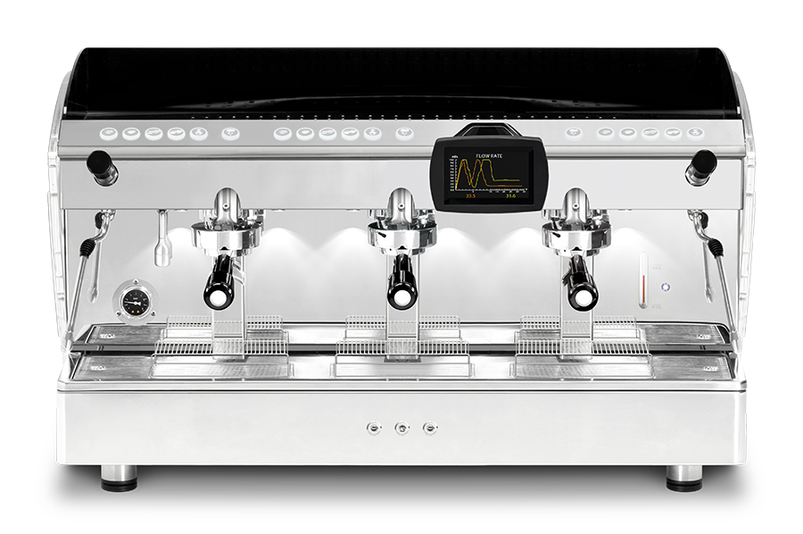 Etnica display Evolution 3_4 vue de face 3gr XL Automatique Orchestrale Machines à Café Expresso Professionnel E61 (Full optional acier)